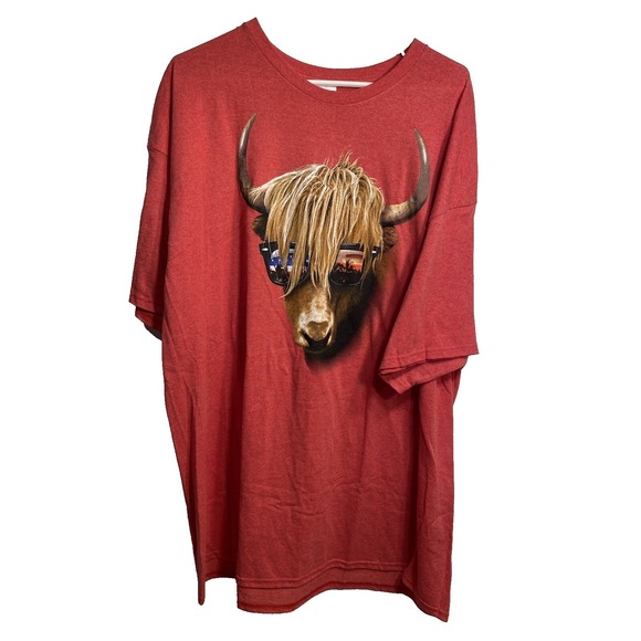 Delta Other - delta mens‎ shirt plus size 2XL XXL red short sleeve sunglasses animal
